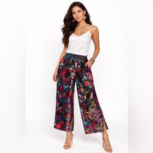 NWT Orientique Tropical Palazzo Pant Sz S